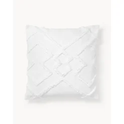 Copricuscino In Cotone Percalle Con Decorazione A Ciuffi Faith*Westwing Collection Sale