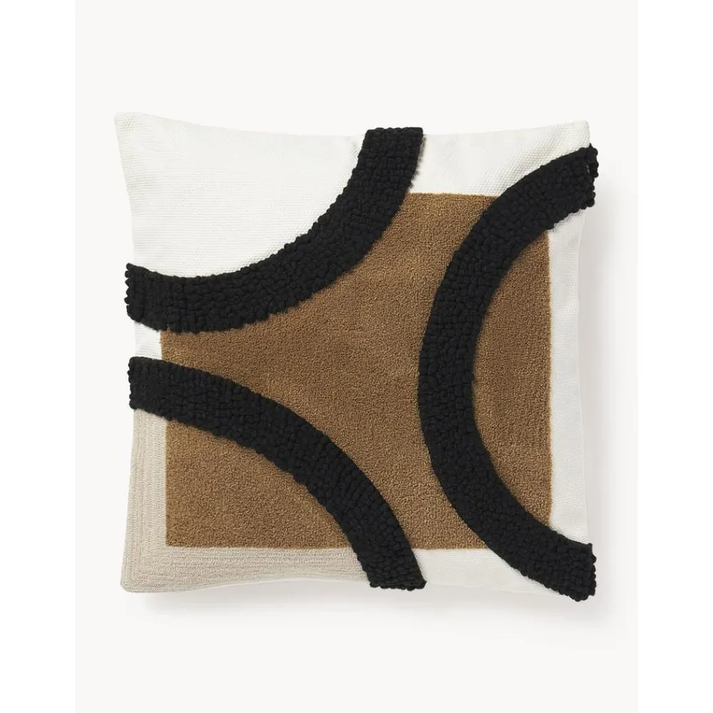 Copricuscino In Cotone Ricamato Con Struttura Alta-Bassa Reza*Westwing Collection Hot