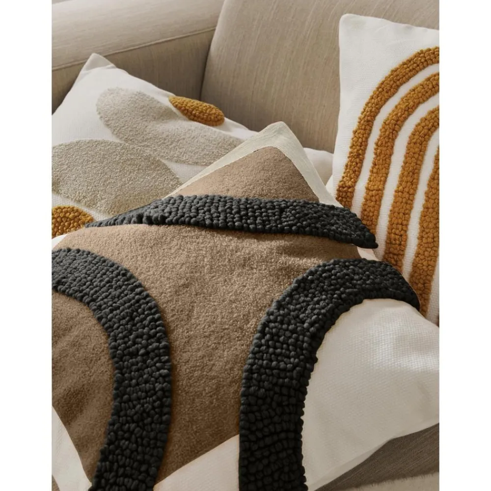 Copricuscino In Cotone Ricamato Con Struttura Alta-Bassa Reza*Westwing Collection Hot