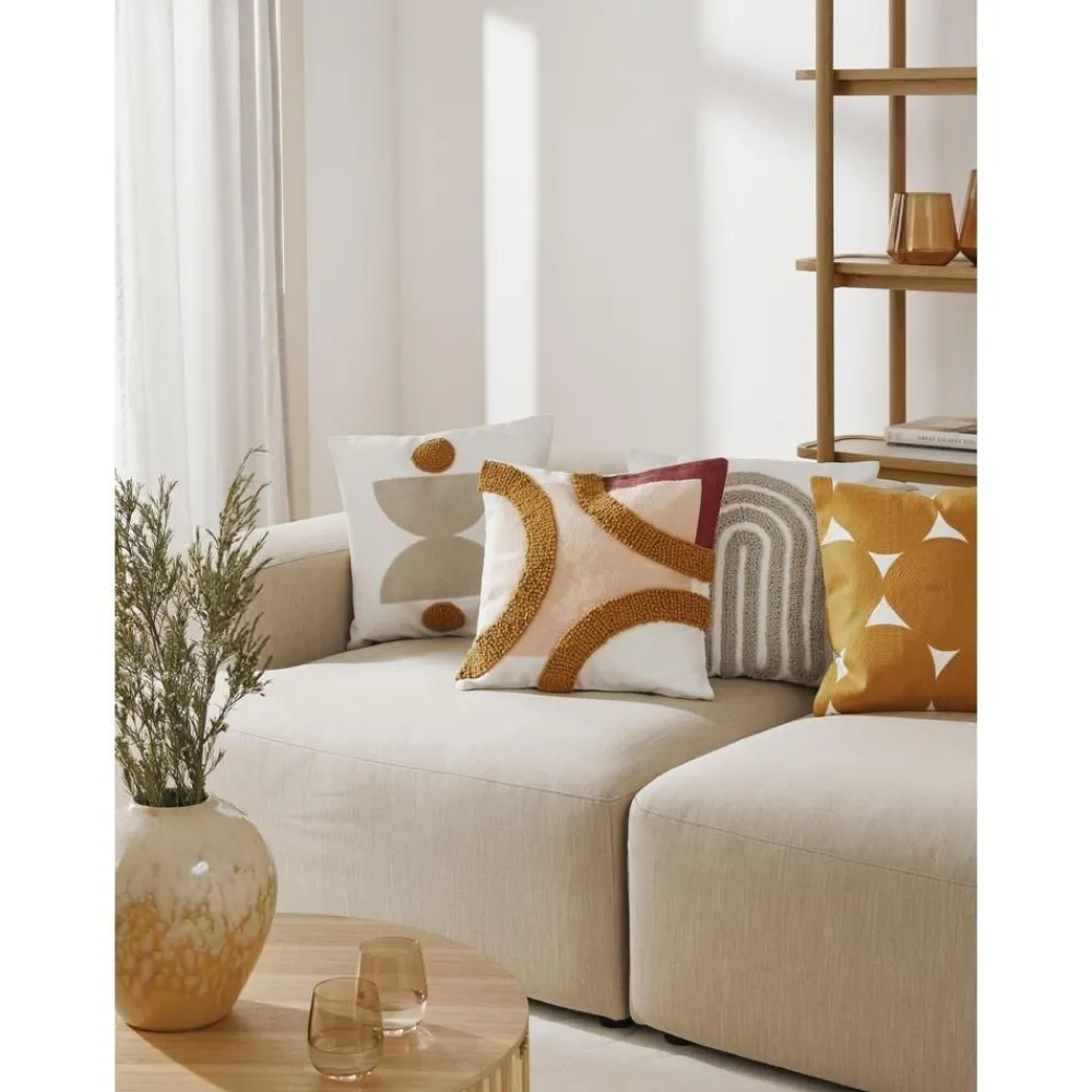 Copricuscino In Cotone Ricamato Con Struttura Rialzata Reza*Westwing Collection Outlet