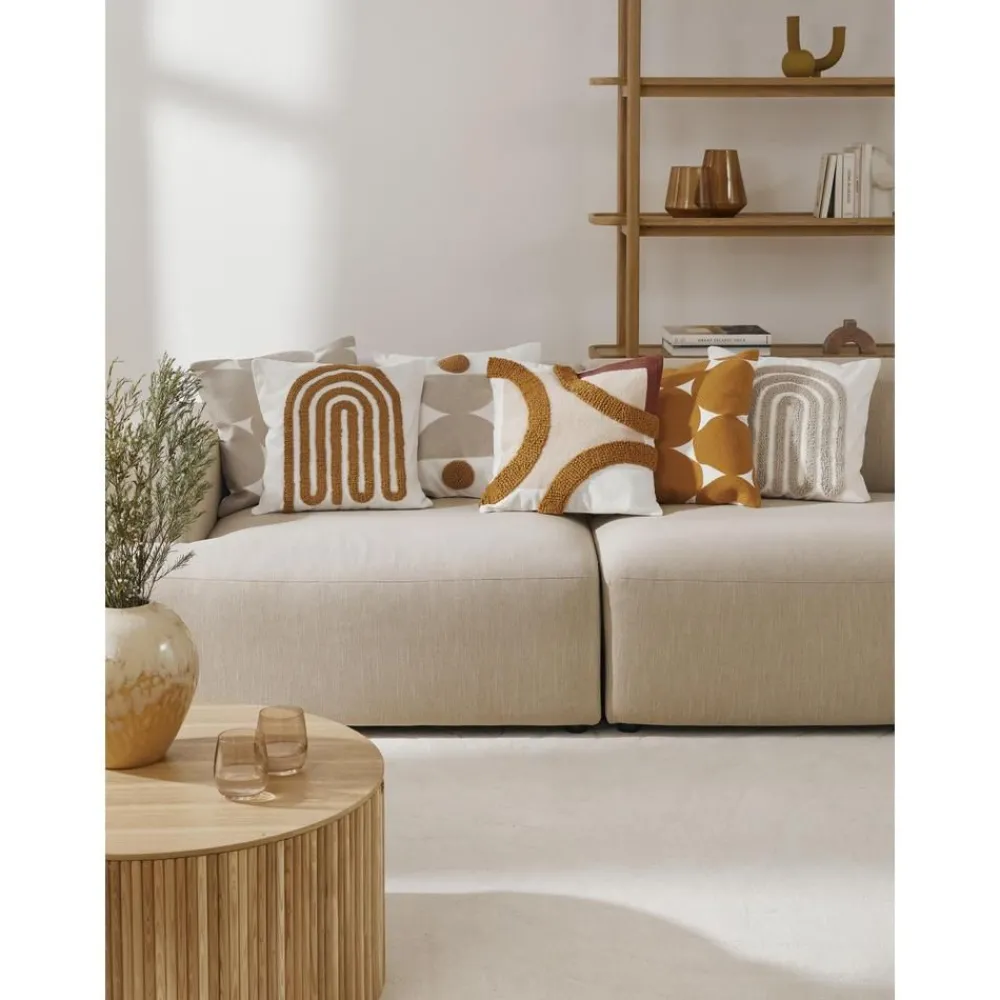 Copricuscino In Cotone Ricamato Con Struttura Rialzata Reza*Westwing Collection Outlet