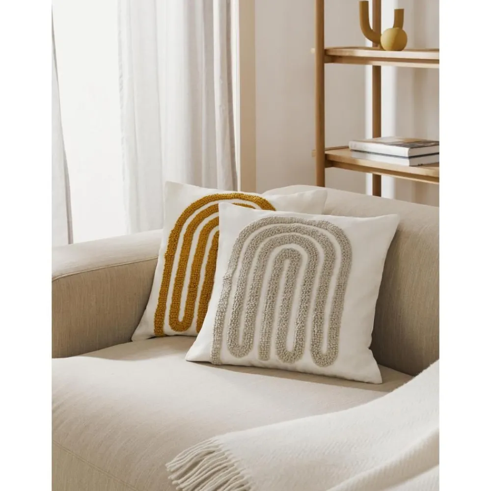 Copricuscino In Cotone Ricamato Con Struttura Rialzata Vahid*Westwing Collection Discount