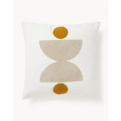 Copricuscino In Cotone Ricamato Con Motivo A Rilievo Izad*Westwing Collection Clearance