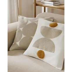 Copricuscino In Cotone Ricamato Con Motivo A Rilievo Izad*Westwing Collection Clearance