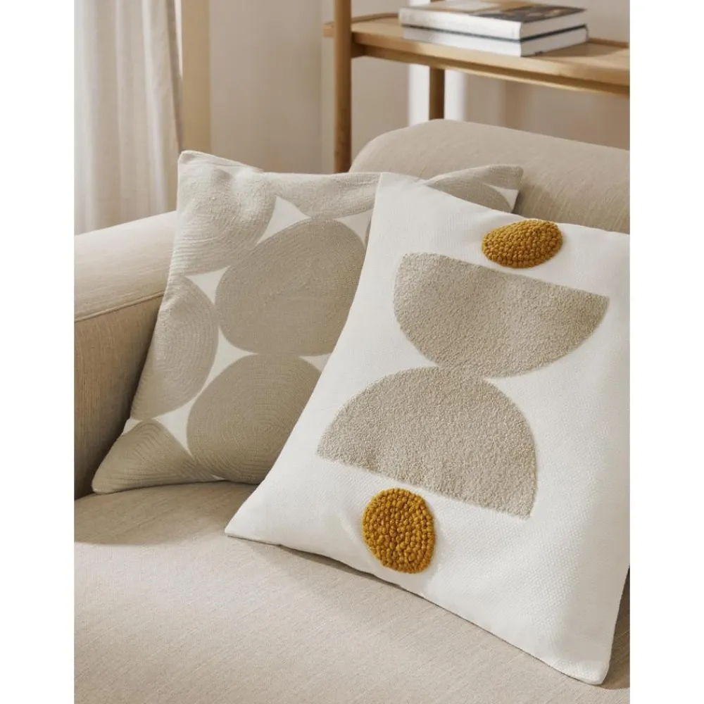 Copricuscino In Cotone Ricamato Con Motivo A Rilievo Izad*Westwing Collection Clearance