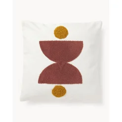Copricuscino In Cotone Ricamato Con Motivo A Rilievo Izad*Westwing Collection Sale