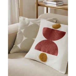 Copricuscino In Cotone Ricamato Con Motivo A Rilievo Izad*Westwing Collection Sale