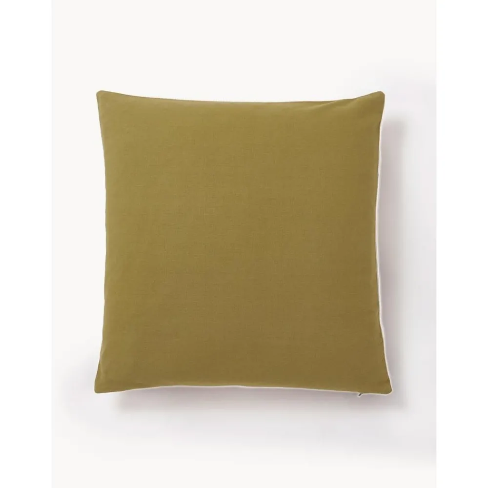 Copricuscino In Cotone Ricamato Con Decori Astratti Maree*Westwing Collection Clearance