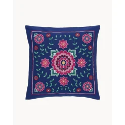 Copricuscino In Cotone Ricamato Con Motivo Floreale Lore*Westwing Collection Discount