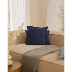 Copricuscino In Lino Blu Navy Lanya*Westwing Collection Online