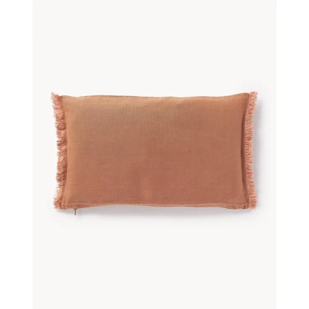 Copricuscino In Lino Con Frange Luana*Westwing Collection Discount