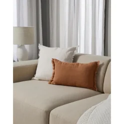 Copricuscino In Lino Con Frange Luana*Westwing Collection Discount