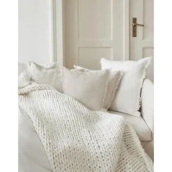 Copricuscino In Lino Con Frange Luana*Westwing Collection Sale