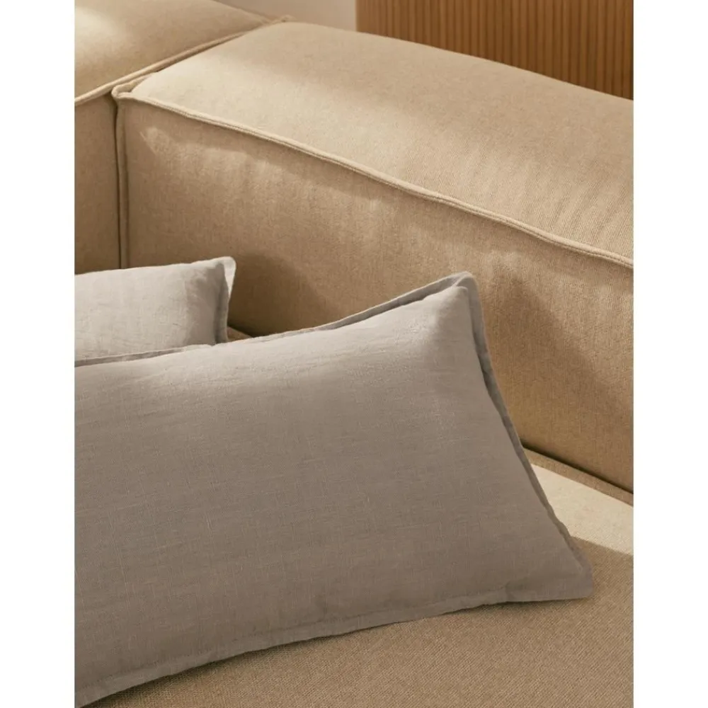 Copricuscino In Lino Grigio Chiaro Lanya*Westwing Collection Discount