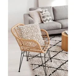 Copricuscino In Macrame Color Ecru Nalina*Westwing Collection New