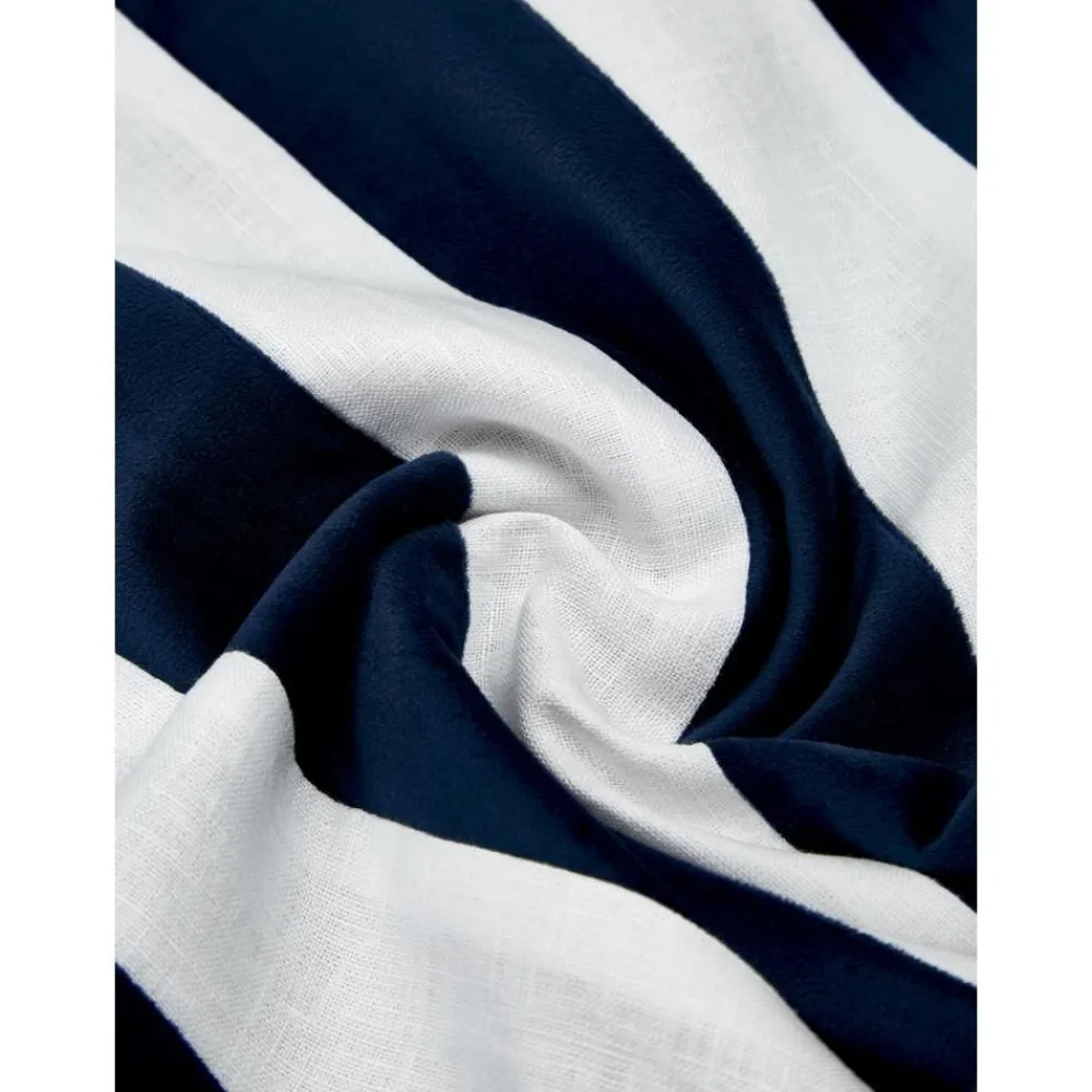 Copricuscino In Misto Velluto E Lino Color Blu Scuro/Bianco Maui*Westwing Collection Discount
