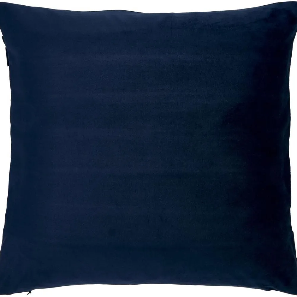 Copricuscino In Misto Velluto E Lino Color Blu Scuro/Bianco Maui*Westwing Collection Discount