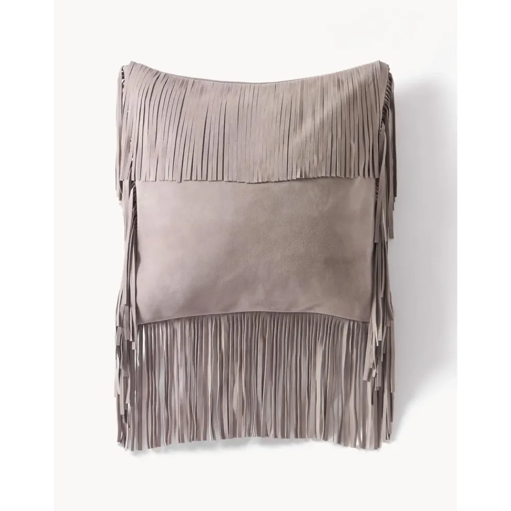 Copricuscino In Pelle Con Frange Amaia*Westwing Collection Online