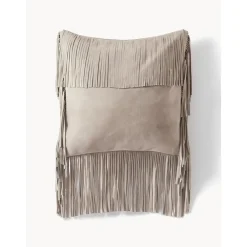 Copricuscino In Pelle Con Frange Amaia*Westwing Collection Discount