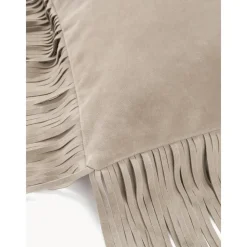 Copricuscino In Pelle Con Frange Amaia*Westwing Collection Discount