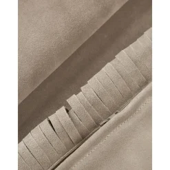 Copricuscino In Pelle Con Frange Amaia*Westwing Collection Discount