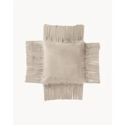 Copricuscino In Pelle Con Frange Amaia*Westwing Collection Discount
