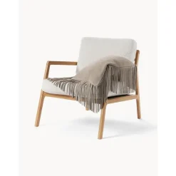 Copricuscino In Pelle Con Frange Amaia*Westwing Collection Discount