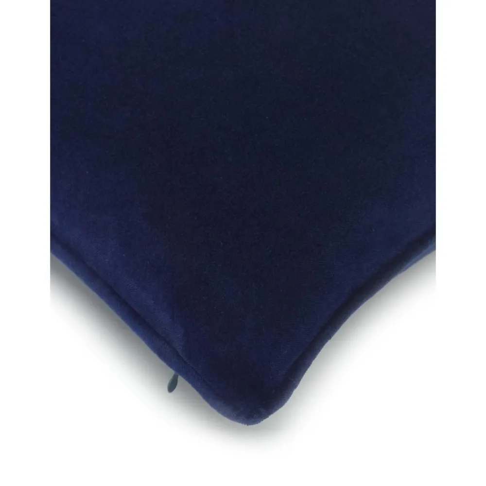 Copricuscino In Velluto Blu Navy Dana*Westwing Collection Outlet