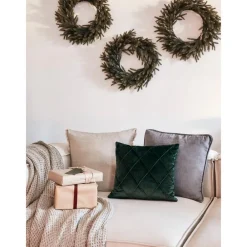 Copricuscino In Velluto Con Motivo A Rombi Nobless*Magma Sale