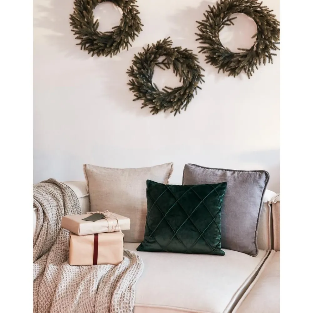 Copricuscino In Velluto Con Motivo A Rombi Nobless*Magma Sale