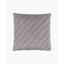 Copricuscino In Velluto Grigio Chiaro Con Motivo Strutturato Leyla*Westwing Collection Fashion