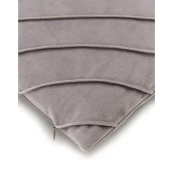 Copricuscino In Velluto Grigio Chiaro Con Motivo Strutturato Leyla*Westwing Collection Fashion
