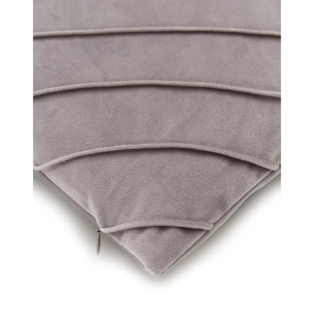 Copricuscino In Velluto Grigio Chiaro Con Motivo Strutturato Leyla*Westwing Collection Fashion