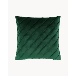 Copricuscino In Velluto Verde Scuro Con Motivo Strutturato Leyla*Westwing Collection New