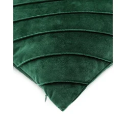 Copricuscino In Velluto Verde Scuro Con Motivo Strutturato Leyla*Westwing Collection New
