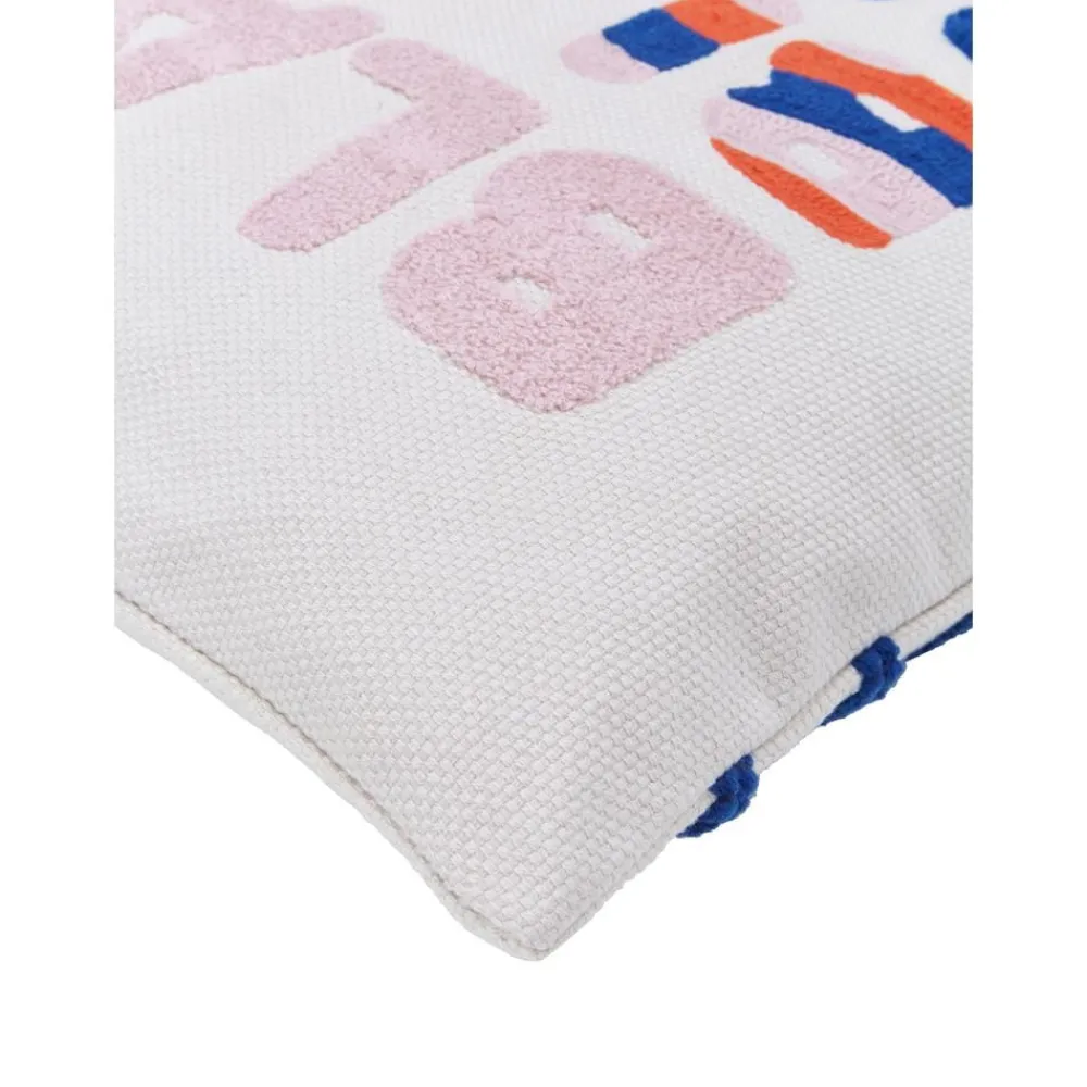 Copricuscino Reversibile Con Scritta Ricamata Blah Blah*Westwing Collection Best