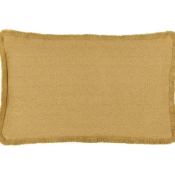 Copricuscino Reversibile Color Giallo Con Frange Decorative Loran*Westwing Collection Outlet