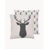 Copricuscino Reversibile In Cotone Organico Deer*Westwing Collection Hot