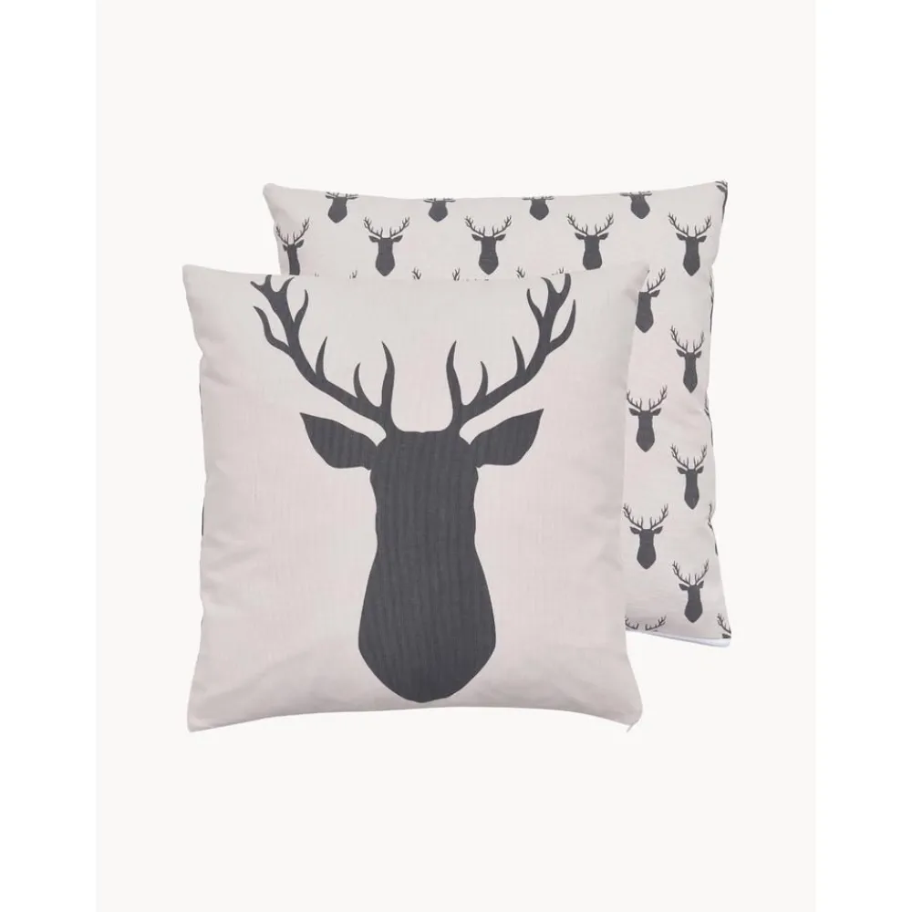 Copricuscino Reversibile In Cotone Organico Deer*Westwing Collection Hot