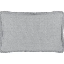 Copricuscino Reversibile Color Grigio Chiaro Con Frange Loran*Westwing Collection Sale