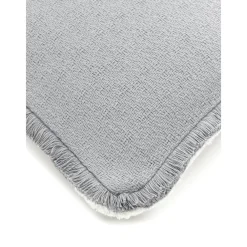 Copricuscino Reversibile Color Grigio Chiaro Con Frange Loran*Westwing Collection Sale