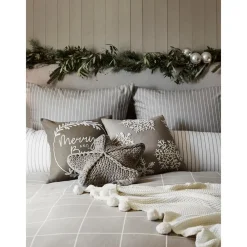 Copricuscino Ricamata Color Grigio Snowflake*Westwing Collection Hot