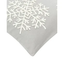 Copricuscino Ricamata Color Grigio Snowflake*Westwing Collection Hot