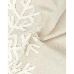 Copricuscino Ricamata Color Beige Snowflake*Westwing Collection Best