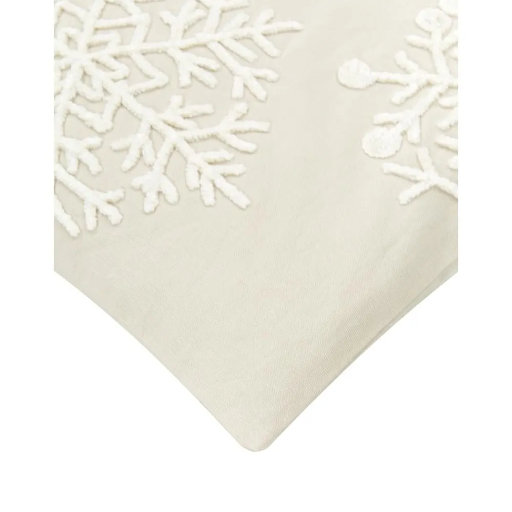 Copricuscino Ricamata Color Beige Snowflake*Westwing Collection Best