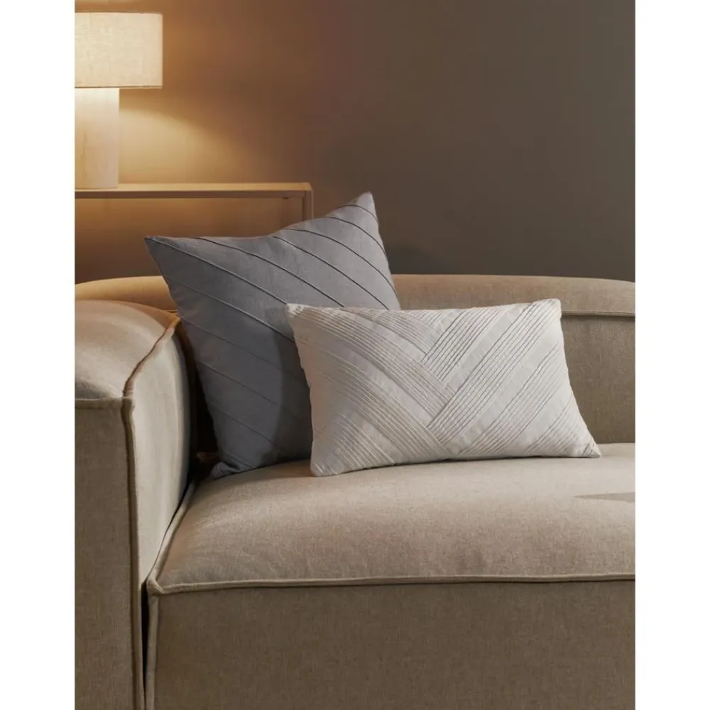 Copricuscino Strutturato In Lino Grigio Malia*Westwing Collection New