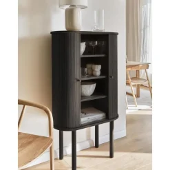 Credenza Alta Con Frontale Scanalato Calary*Westwing Collection Hot