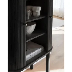 Credenza Alta Con Frontale Scanalato Calary*Westwing Collection Hot