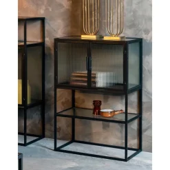 Credenza Alta Con Vetrate Scanalate Boli*Dutchbone Fashion