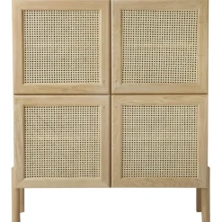 Credenza Alta In Legno Di Quercia Con Intreccio Viennese Jolie*Westwing Collection Hot